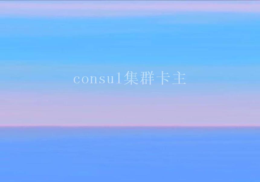 consul集群卡主2