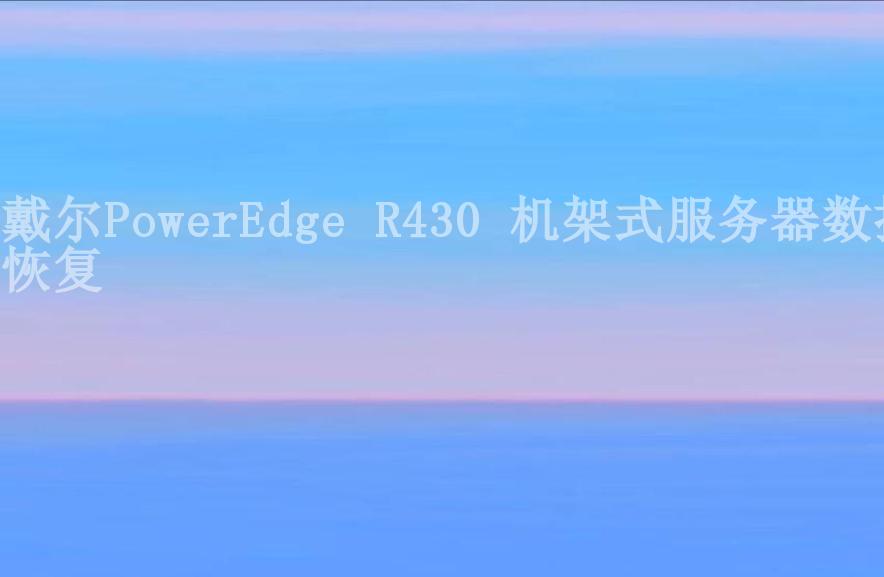 戴尔PowerEdge R430 机架式服务器数据恢复2