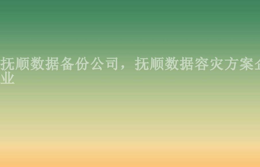 抚顺数据备份公司，抚顺数据容灾方案企业2