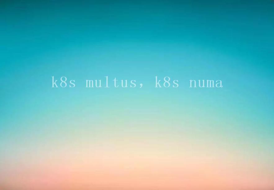 k8s multus，k8s numa1