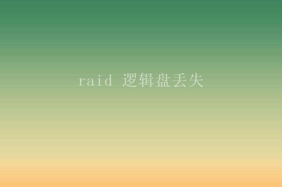 raid 逻辑盘丢失2