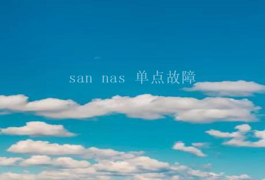 san nas 单点故障2