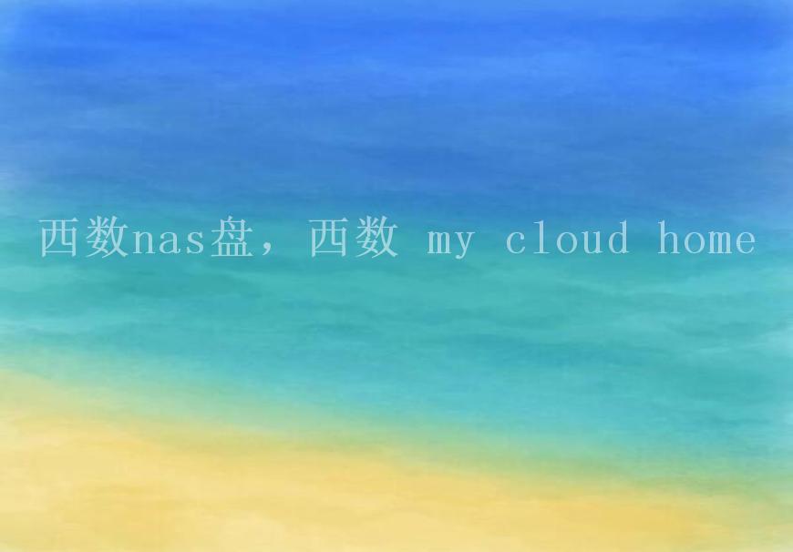 西数nas盘，西数 my cloud home1