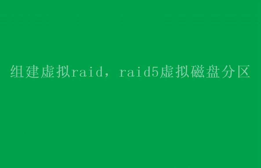 组建虚拟raid，raid5虚拟磁盘分区2