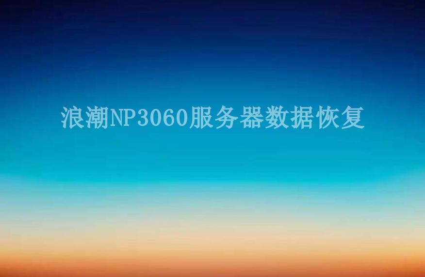 浪潮NP3060服务器数据恢复1