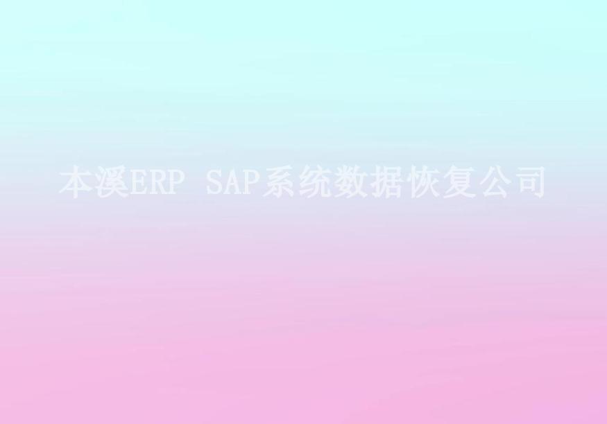 本溪ERP SAP系统数据恢复公司1