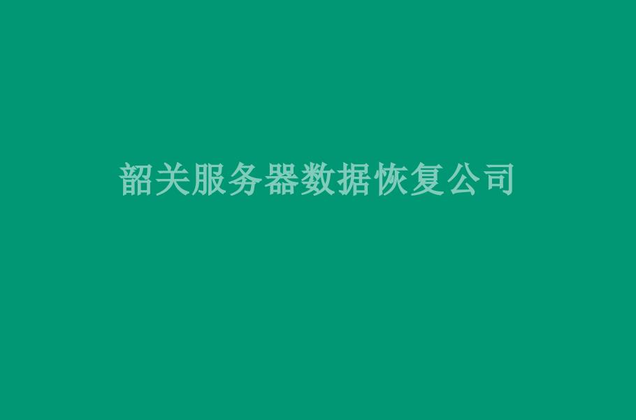 韶关服务器数据恢复公司1