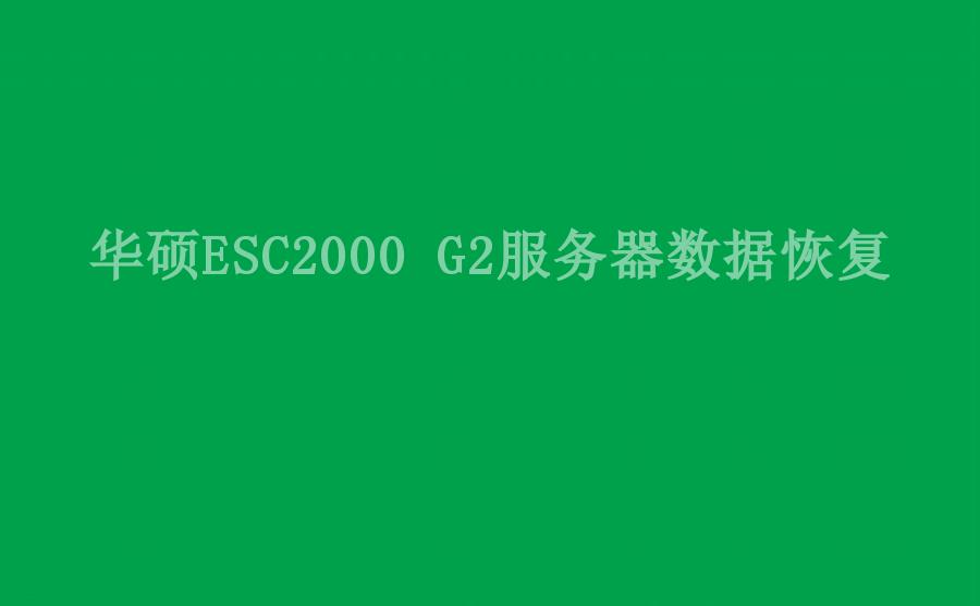 华硕ESC2000 G2服务器数据恢复2