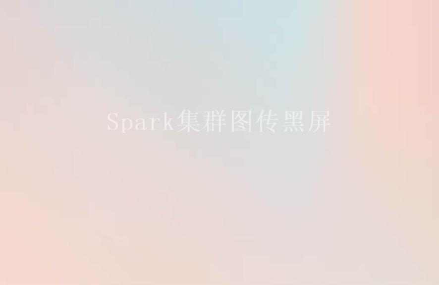 Spark集群图传黑屏1