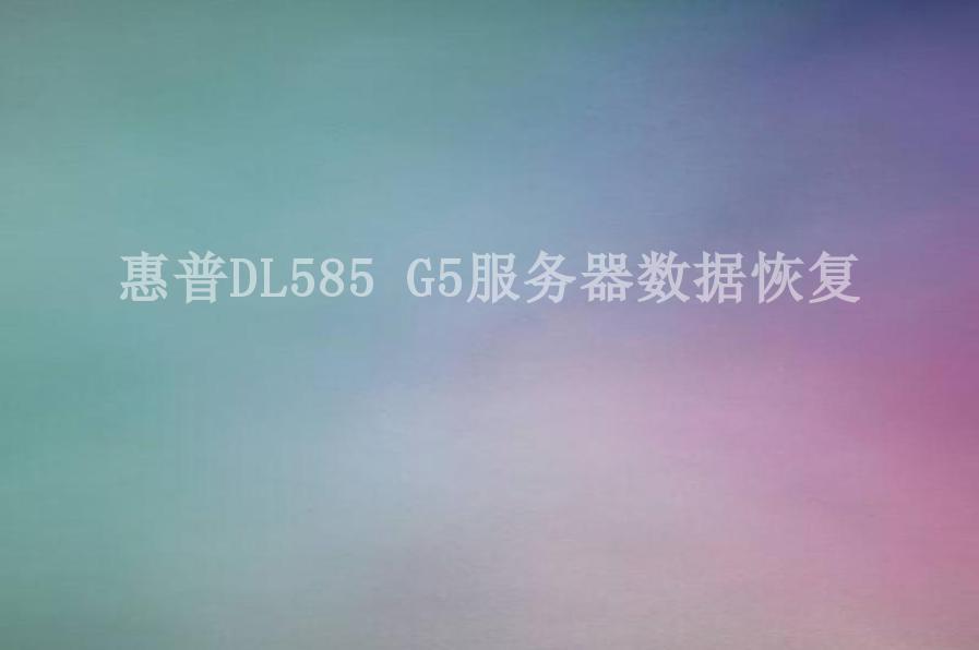 惠普DL585 G5服务器数据恢复1