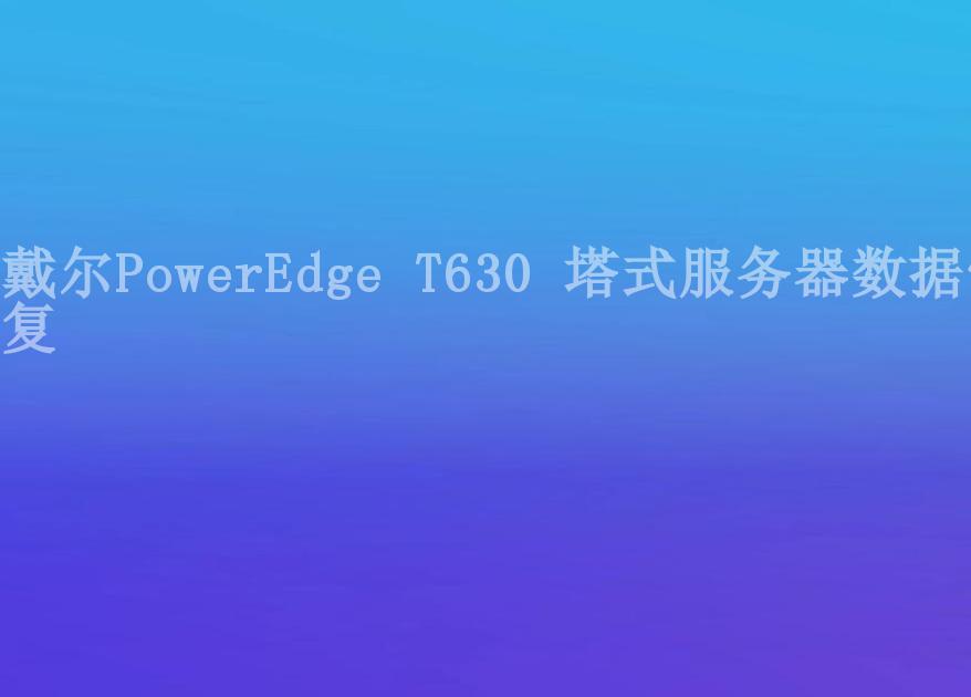 戴尔PowerEdge T630 塔式服务器数据恢复1