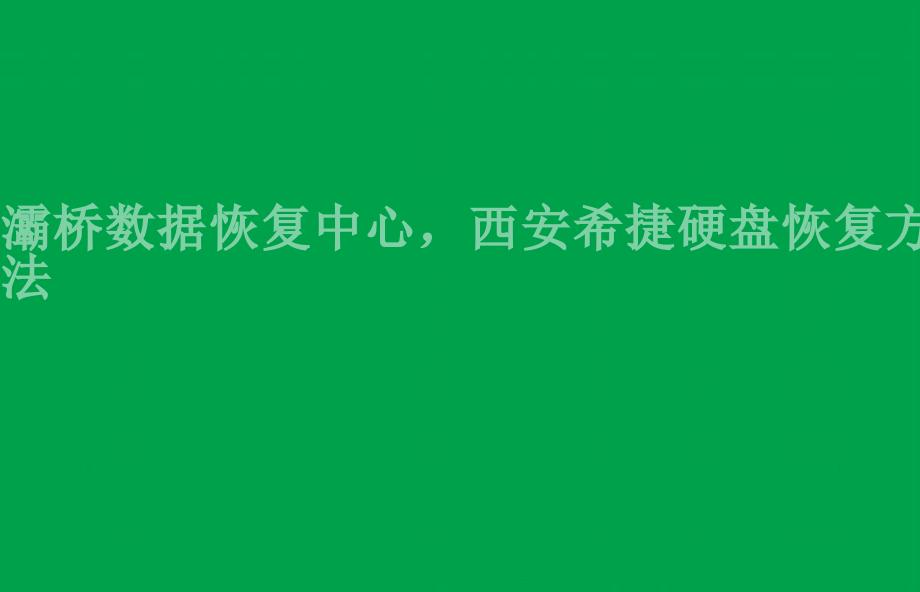 灞桥数据恢复中心，西安希捷硬盘恢复方法1