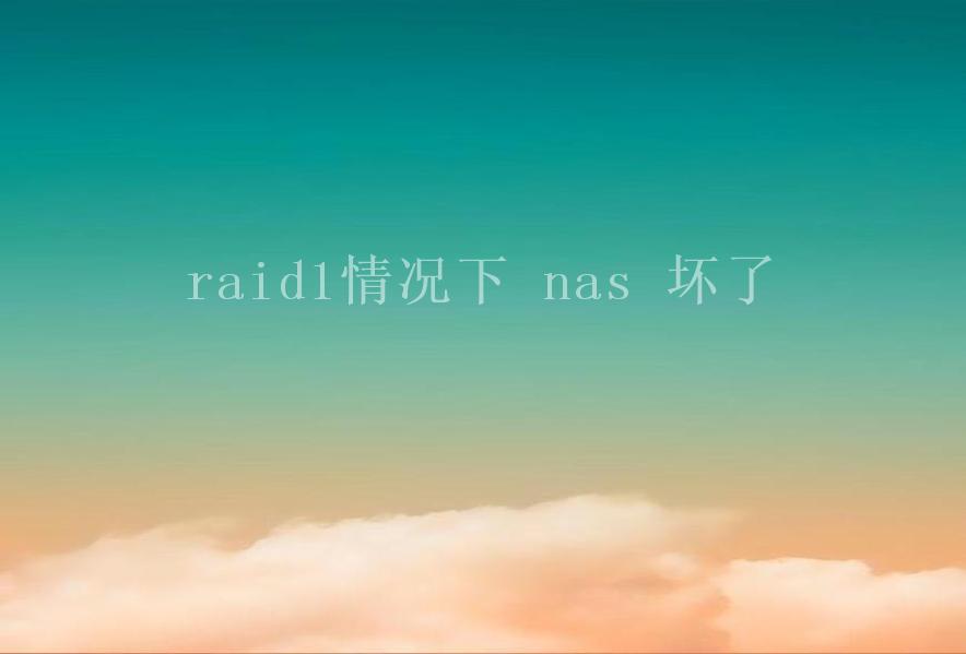 raid1情况下 nas 坏了2