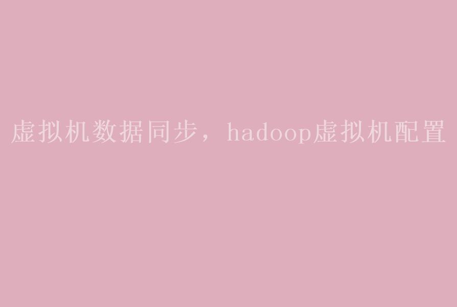 虚拟机数据同步，hadoop虚拟机配置2