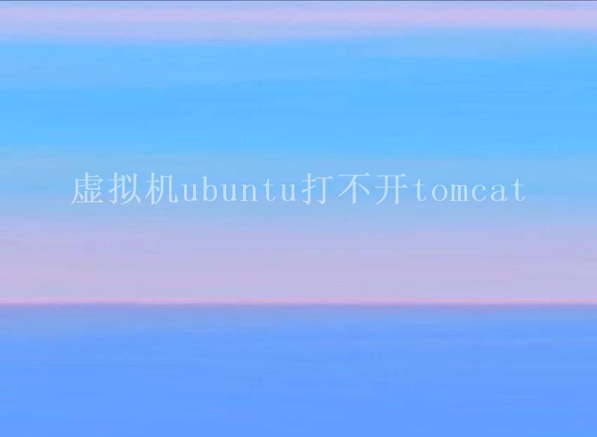 虚拟机ubuntu打不开tomcat1