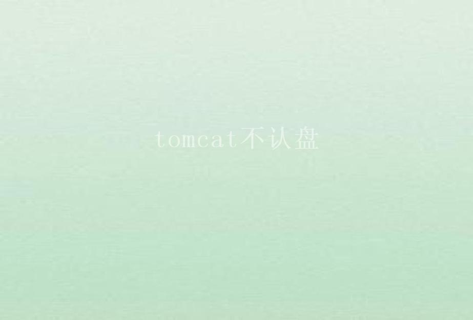 tomcat不认盘2