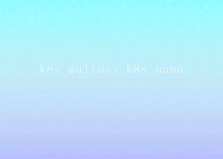 k8s multus，k8s numa2