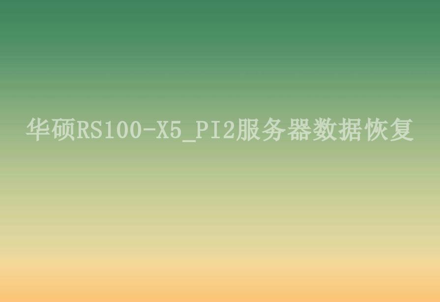 华硕RS100-X5_PI2服务器数据恢复2