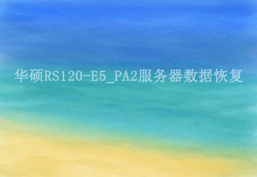 华硕RS120-E5_PA2服务器数据恢复2